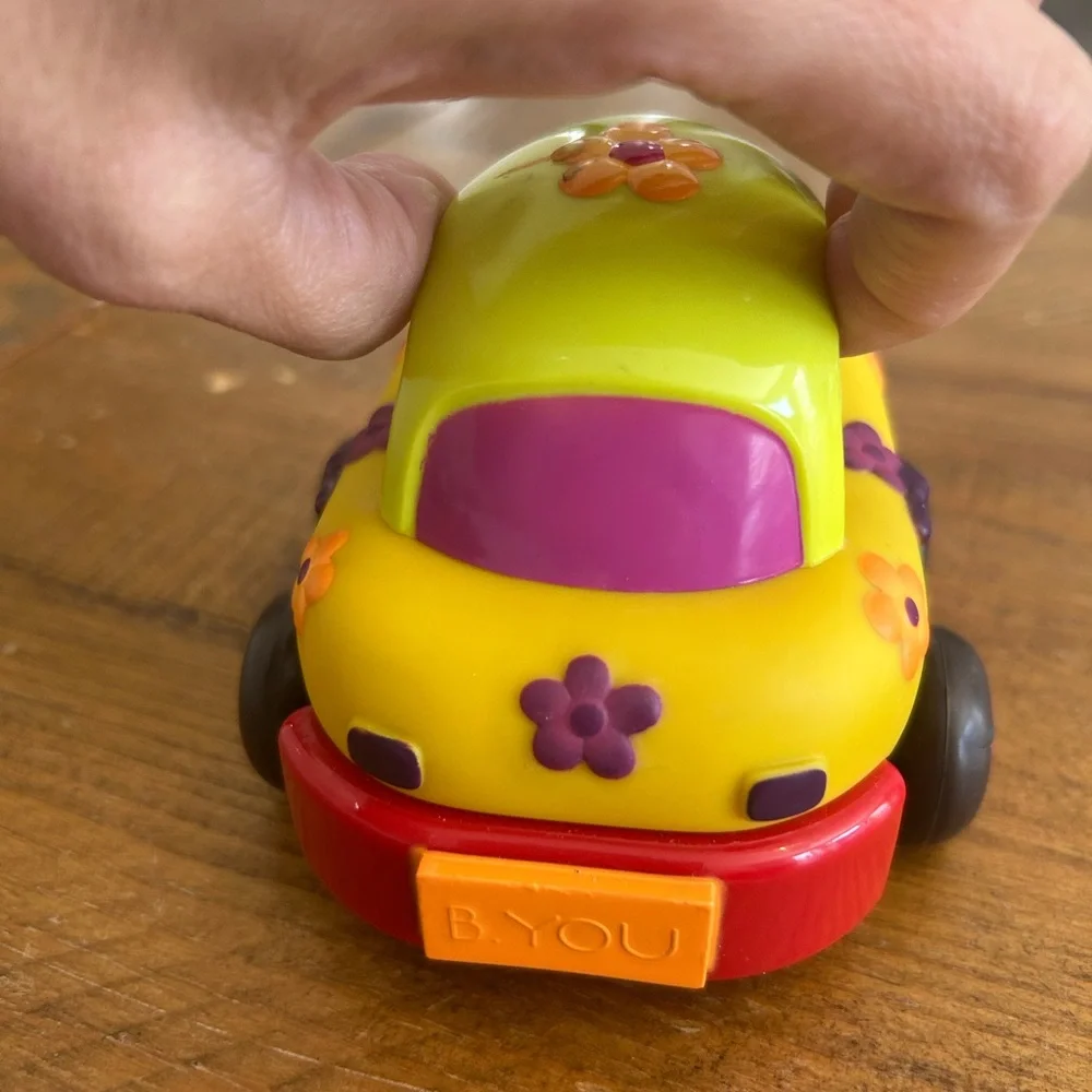 Just B. You Pull Back Friction Car Ladybug Soft Rubber Car as is